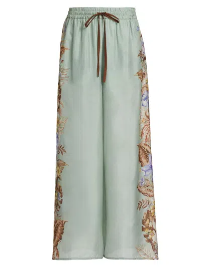 Zimmermann Women's Coco Floral Silk Relaxed Cover-up Pants