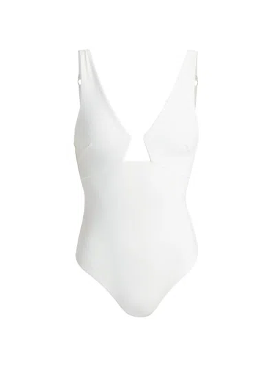 Zimmermann Women's Coco Wire-front One-piece Swimsuit In White