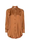 Zimmermann Copper Silk Illustration Shirt