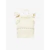 Zimmermann Womens Cream Waverly Ruffled Crochet Cotton Top In Cream