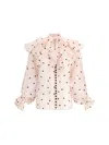 Zimmermann Crush Ruffled Embroidered Linen And Silk-blend Organza Blouse In Multicolor