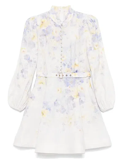 ZIMMERMANN WOMEN'S CRUSH BUTTONED MINI DRESS