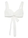 Zimmermann Mini Cotton Bralette With Bow Detailing In White