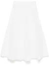 Zimmermann Crush Cotton Midi Skirt In White