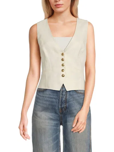 Zimmermann Women's Crush Linen Vest In White