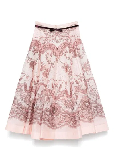 ZIMMERMANN WOMEN'S CRUSH SILK BLEND SKIRT