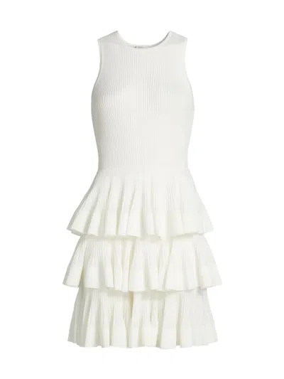 Zimmermann Women's Crush Sleeveless Ruffle Minidress In White