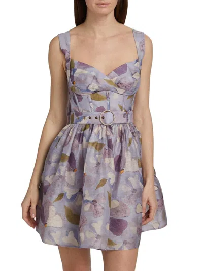 Zimmermann Women's Dawning Floral Linen-silk Minidress