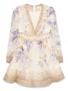 Zimmermann Dawning Plunge Printed Minidress