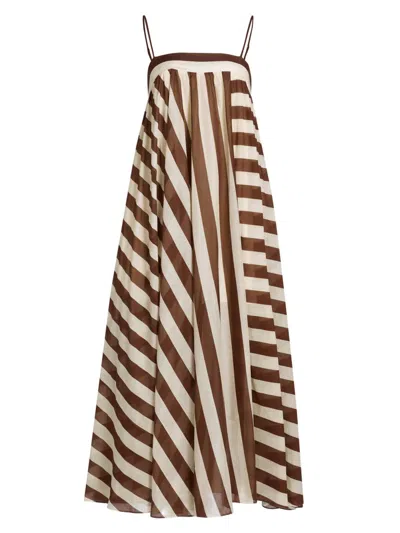 Zimmermann Women's Daylight Striped Cover-up Maxi Dress In Sand