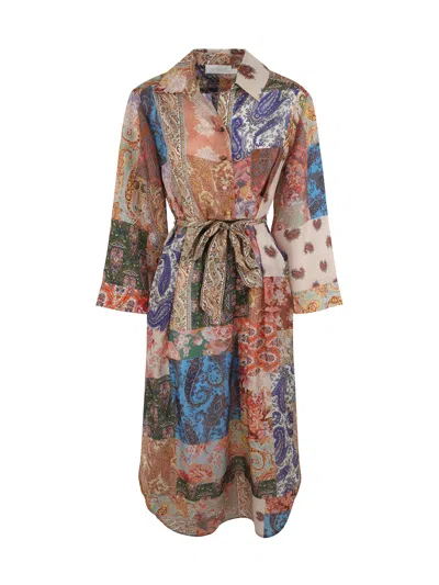 Zimmermann Women Devi Midi Shirt Dress In Multicolor