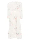 Zimmermann Lucky Floral Linen Lace Midi Dress In White