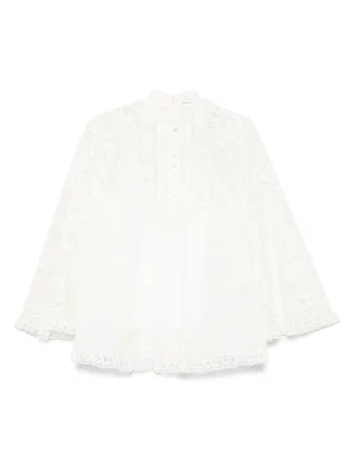 Zimmermann White Lace Shirt
