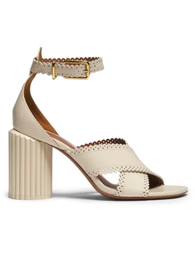 Zimmermann Women's Eddie 85mm Cylinder Heel Leathert Sandals In Neutral