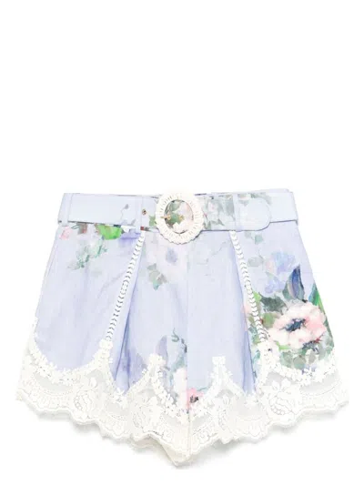 ZIMMERMANN WOMEN'S EVERLEY LACE TRIM TUCK SHORT