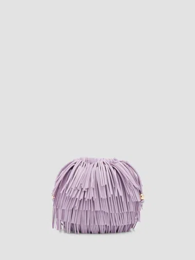 Zimmermann Women's Fringe Leather Crossbody Bag In Purple