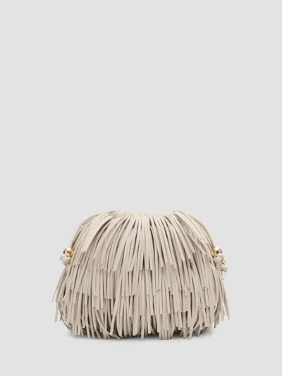 Zimmermann Women's Fringe Leather Crossbody Bag In White