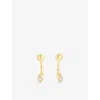 ZIMMERMANN RADIANT 12CT YELLOW GOLD PLATED-BRASS EARRINGS