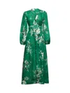 Zimmermann Women Green Linen Everley Midi Dress