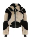 Zimmermann Illustration Swirl Shearling Fur Jacket In Blcr
