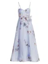 Zimmermann Womens Lilac Poppy Hypnotic Bodice Linen And Silk Midi Dress In Multi