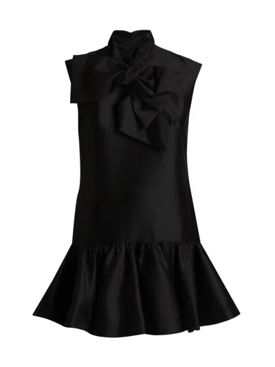 Zimmermann Women's Hypnotic Wool-silk Tieneck Minidress In Black