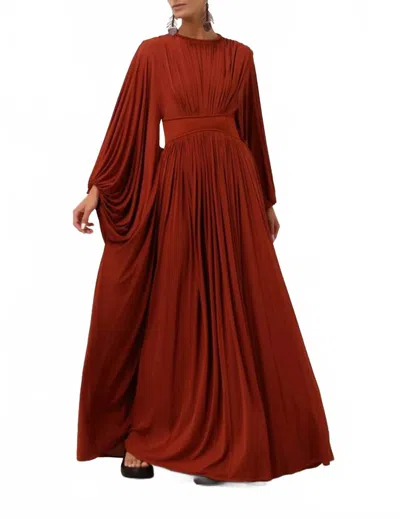 Zimmermann Women's Illuminate Batwing Maxi Dress In Rust