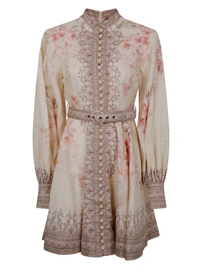 ZIMMERMANN WOMEN'S ILLUMINATE BUTTONED MINI DRESS