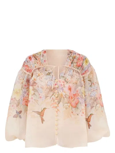 ZIMMERMANN WOMEN'S ILLUMINATE DRAWN BLOUSE SHIRT
