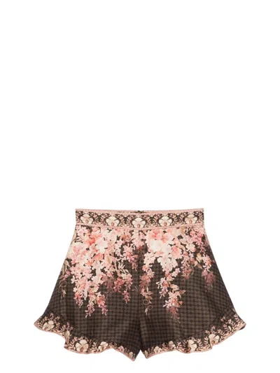 ZIMMERMANN WOMEN'S ILLUMINATE FLUTTER SILK BLEND SHORTS
