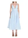 Zimmermann Womens Mint Illuminate V-neck Linen-silk Midi Dress Xs