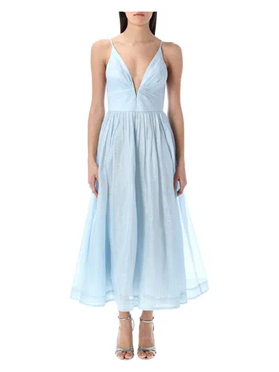 ZIMMERMANN WOMEN'S ILLUMINATE V-NECK MIDI DRESS