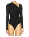 Zimmermann Women's Illustration Gathered Bodysuit In Black In Black
