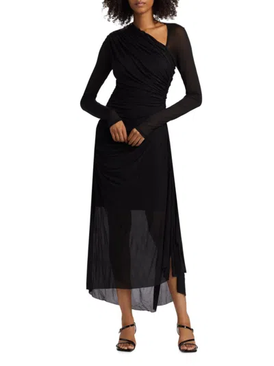 Zimmermann Women's Illustration Gathered Midi-dress In Black