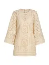Zimmermann Indra Broderie Anglaise Cotton Mini Dress In Neutral