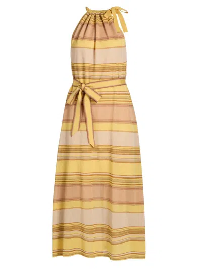 Zimmermann Women's Indra Stripe Halter Midi-dress In Multi