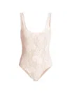 Zimmermann Lace Scoop Bodysuit Clothing In Pink
