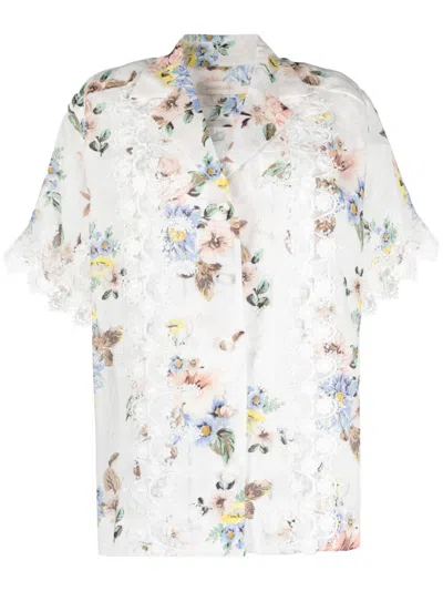 Zimmermann Women Lace Trimmed Oversized Shirt