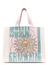 Zimmermann Large Jacquard Tote Bag In Nude & Neutrals