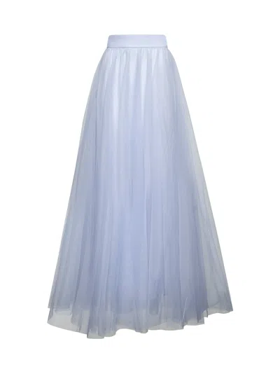 Zimmermann Women Light Blue Tulle Maxi Skirt