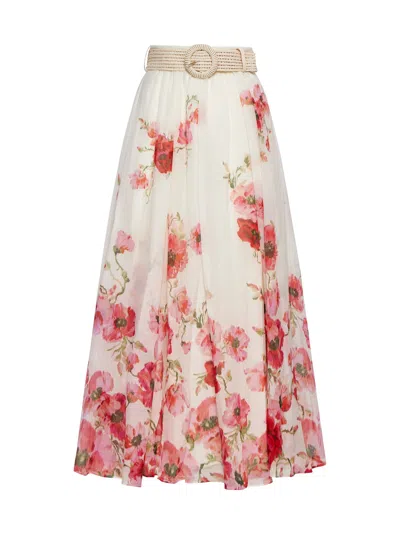 Zimmermann Women Lightburst Print Cotton And Silk Maxi Skirt