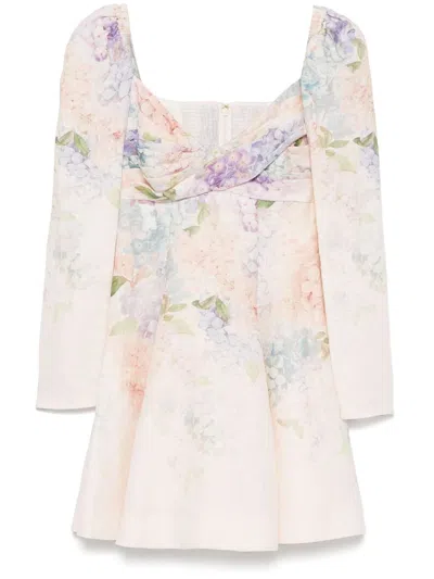 Zimmermann Women Linen Printed Mini Dress