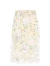 Zimmermann Jupe Midi Acacia Scallop In Yellow
