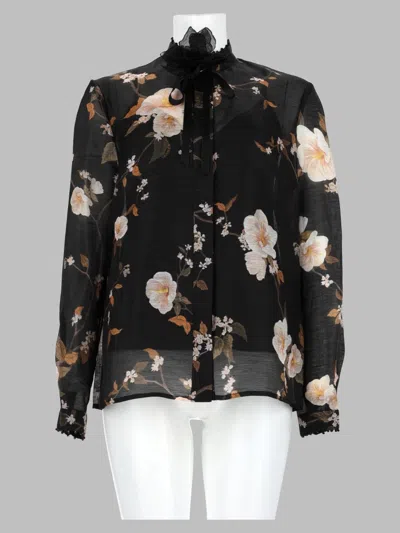 Zimmermann Women's Linen-silk Shirt In Black