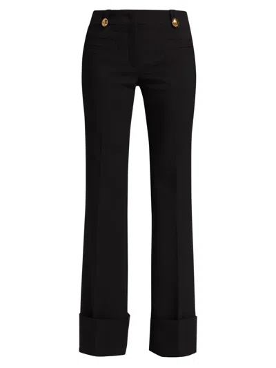 Zimmermann Women's Low-rise Flared Pants In Black