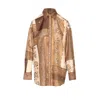 Zimmermann Lucky Brown Shirt With Classic Collar And All-over Floral Print In Silk Woman In Brown