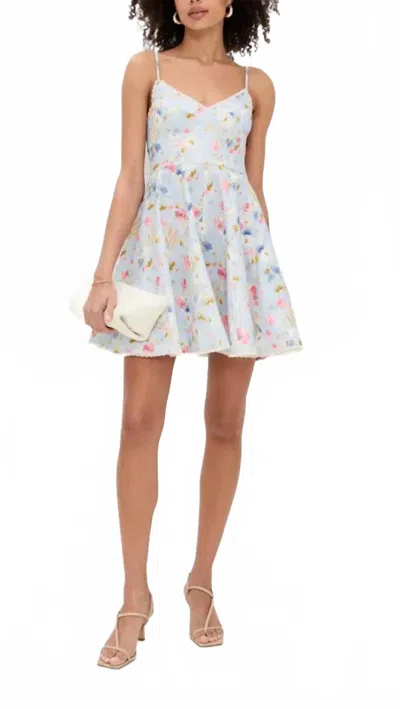 ZIMMERMANN WOMEN'S LUCKY PICNIC MINI DRESS IN BLUE BOUQUET
