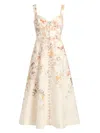 Zimmermann Luna Buttoned Picnic Dress In Cream Songbird In Neutral