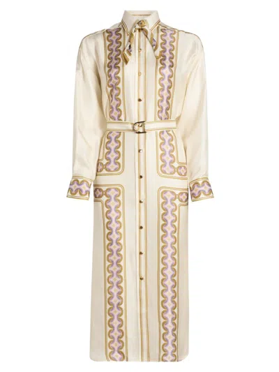 Zimmermann Luna Retro Midi Dress In Multi