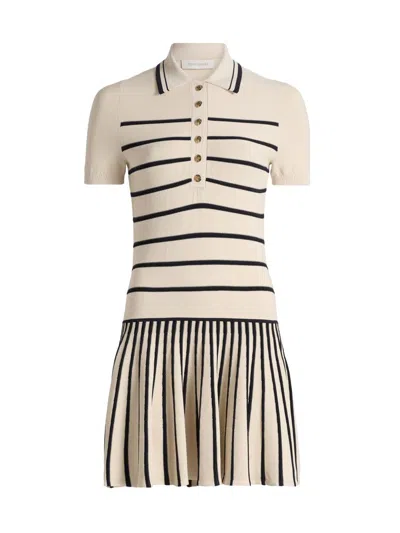 Zimmermann Women's Luna Striped Polo Minidress In Multi